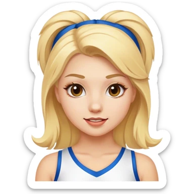 blonde cheerleader sticker