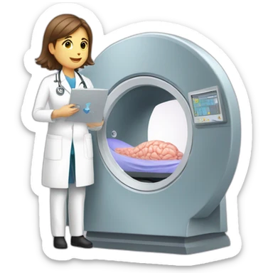 Radiologist-performing-breast-mri sticker