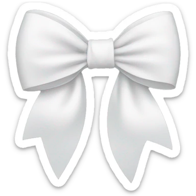 White bow sticker