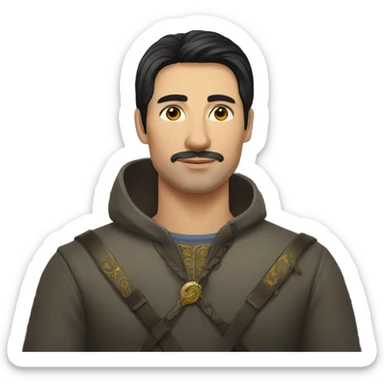 ukrainian-man-with-black-hair-in-vyshyvanka sticker