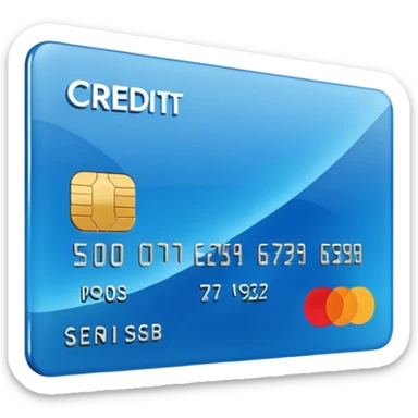 3D style credit card icon, no text sticker