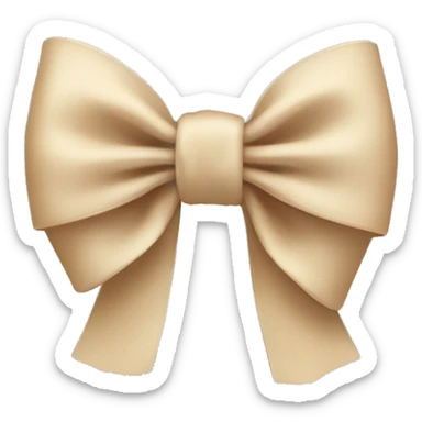 Beige bow sticker