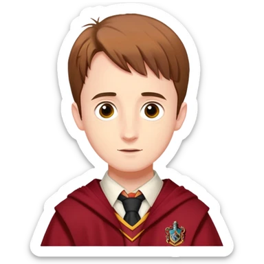 sean biggerstaff is Oliver Wood  in harry potter, wear hogwarts gryfindor uniform sticker