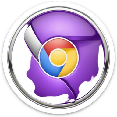 dark purple google chrome logo sticker