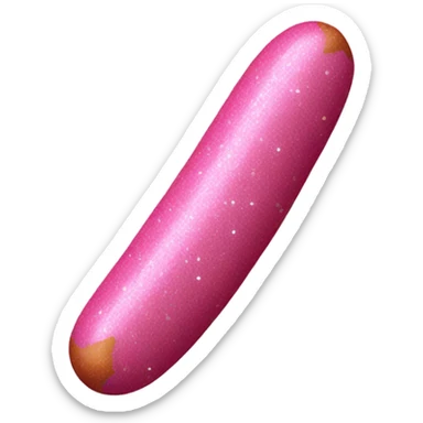 Singular Pink sausage with glitter  sticker