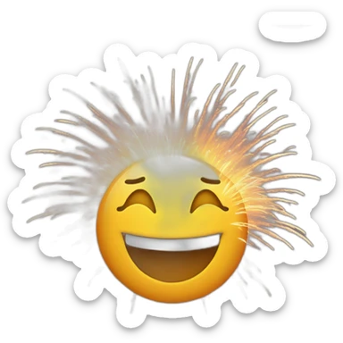 Fireworks in the shape of a smile sticker