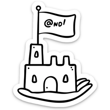 government hand taking control of factory with Indian flag, representing nationalization sticker