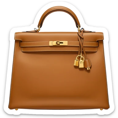 hermes kelly tan color bag  sticker
