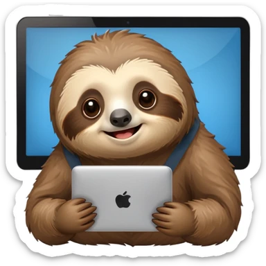 I want a cute Sloth streaming « Motivation ! » sticker