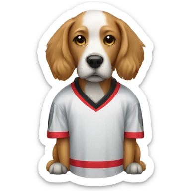 Dog wear hockey jersey sticker