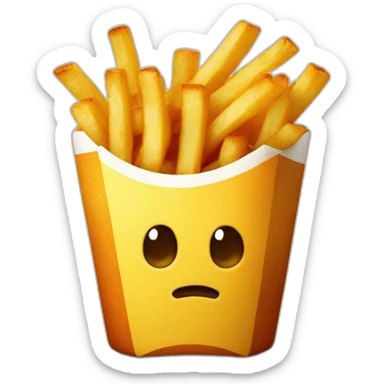 Fries with cola sticker