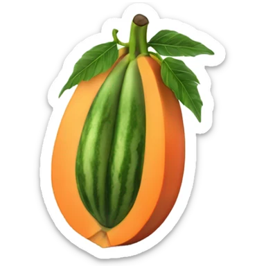 Realistic Papaya  sticker