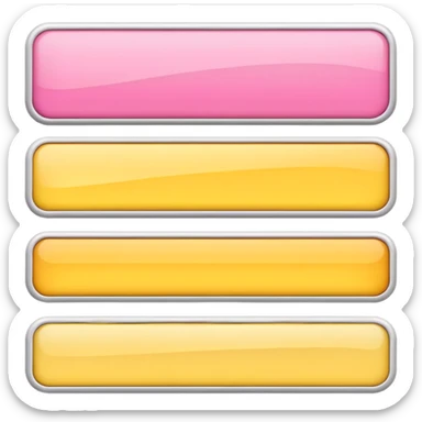 1/3rd Pink, 1/3rd white, 1/3rd yellow horizontal banner sticker