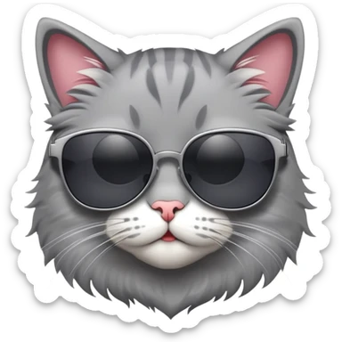 Cat with sunglasses sticker