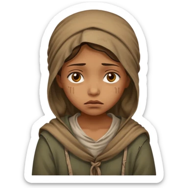 beggar girl sticker