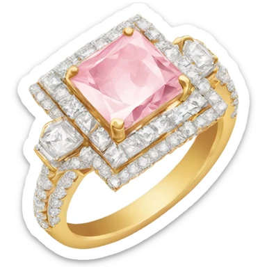 Pink diamond ring  sticker
