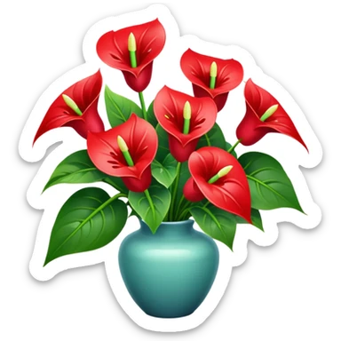 orchidee - sonnenblume - anthurienstrauss - ohne blumenvase sticker