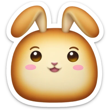 Bunny bread sticker