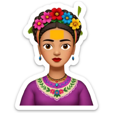 Frida Kahlo un garden sticker