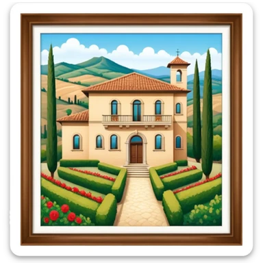 italian villa tuscany sticker