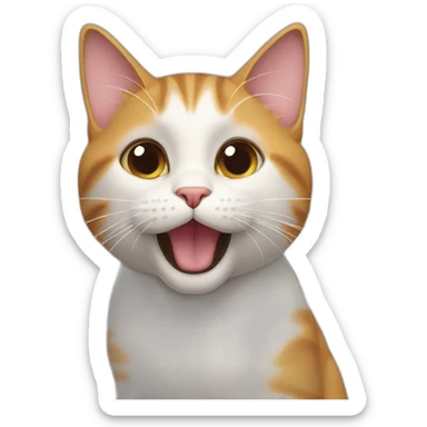 the cat asks a question sticker