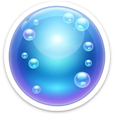 bubbles with blue hue sticker