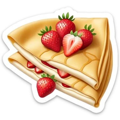 Gluten free crepe with strawberry  sticker