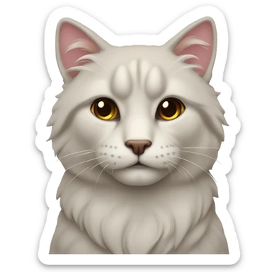 Кот с розовым бантиком на правом ушке ест киндер sticker