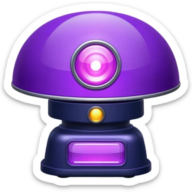 purple police siren sticker