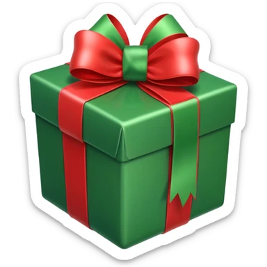 Present Box green and red sticker