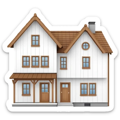 scandinavian house sticker