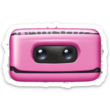 2000s pink cheetah print, zebra print, pink cheetah print, pink flip phone 2000s cameras  emojis ￼ sticker