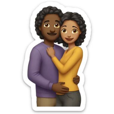 Couple qui s’embrasse sticker