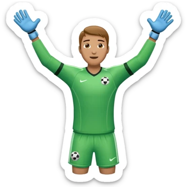 soccer goalkeeper full body arms out wide sticker