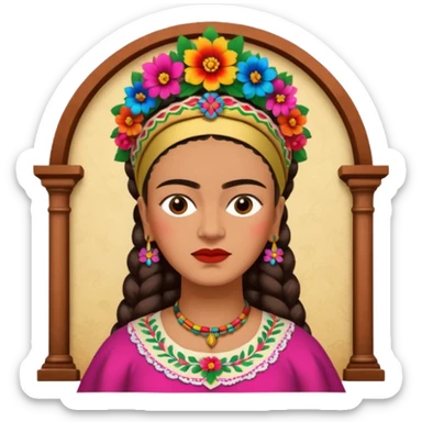 Frida Kahlo in church sticker