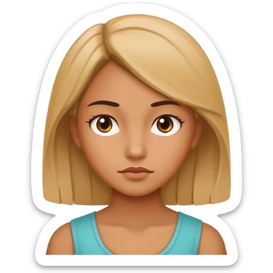 a girl side eying  sticker