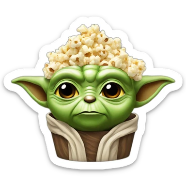 Yoda bol popcorn sticker