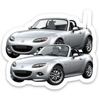 mazda mx-5 NC 2008 silver hardtop (not ND) sticker