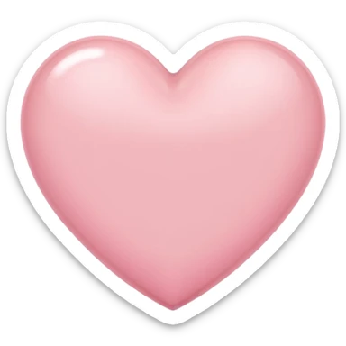 light pink heart sticker