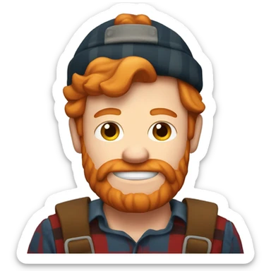 ginger lumberjack blusshing sticker
