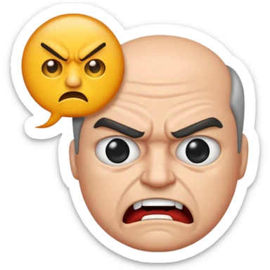 Text mopo above and an angry man sticker