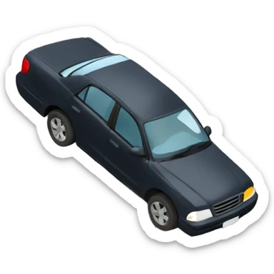 Driving into a puddle that is large but appears very small sticker