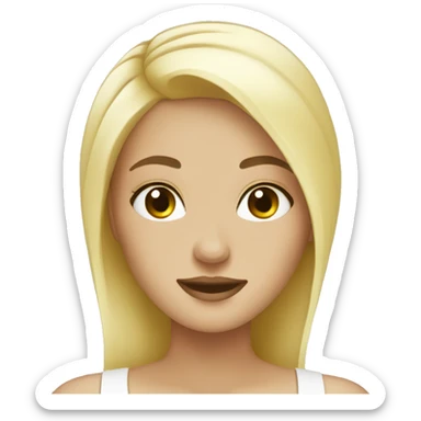 Blonde girl spa sticker