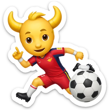 Red bull imogi for soccer match sticker