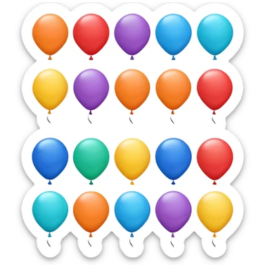 colorful balloons sticker