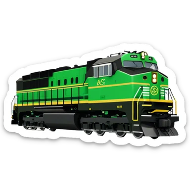 Locomotive (Freight) - GE ES44AC (Model Year: 2021) (Iconic colour: Green and black) sticker