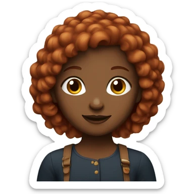 Girl with burgundi hair  sticker