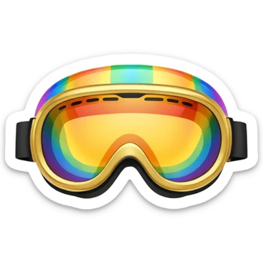 gold simulation rainbow visor Earth goggles sticker