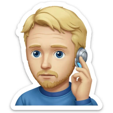 van gogh holding his ear sticker