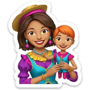 Street Puppet Performer woman sticker